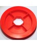 Poulie PVC rouge Ø 150mm pour tube octo 40 et sangle de 15mm 