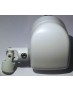 Renvoi en façade blanc modèle droit pour manivelle Ø12/ tige 6 pans 7 L200mm