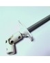 Passe caisson blanc pour manivelle Ø12/ tige 6 Pans 10 L 500mm