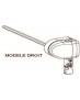 Renvoi en façade livré avec tringle d'attaque 6 Pans 7 L 200mm blanc entrée genouillèrer Ø12 modèle droit