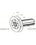 Poulie embout monobloc Porte roulement s'utilise avec B124 / 2003455 sangle jusqu'à 14mm et tube ZF 54 Ø A 142mm / Ø B 125mm