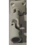 Mini bloc guide angulaire déporté blanc pour manivelle Ø12/ tige 6 pans 7 L160mm