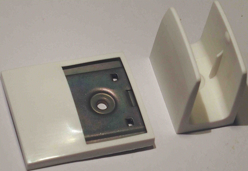 Blocage Automatique Pour Volet Roulant – Manille à Ressort, Blanc, Longueur Réglable 44-60mm